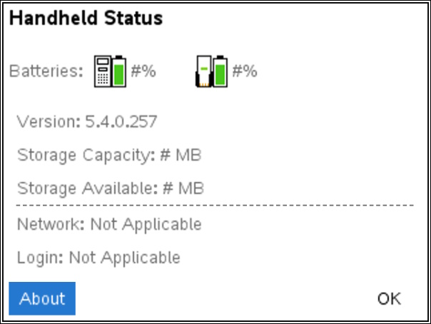 TI-Nspire Status screen